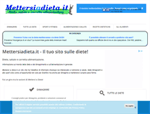 Tablet Screenshot of mettersiadieta.it